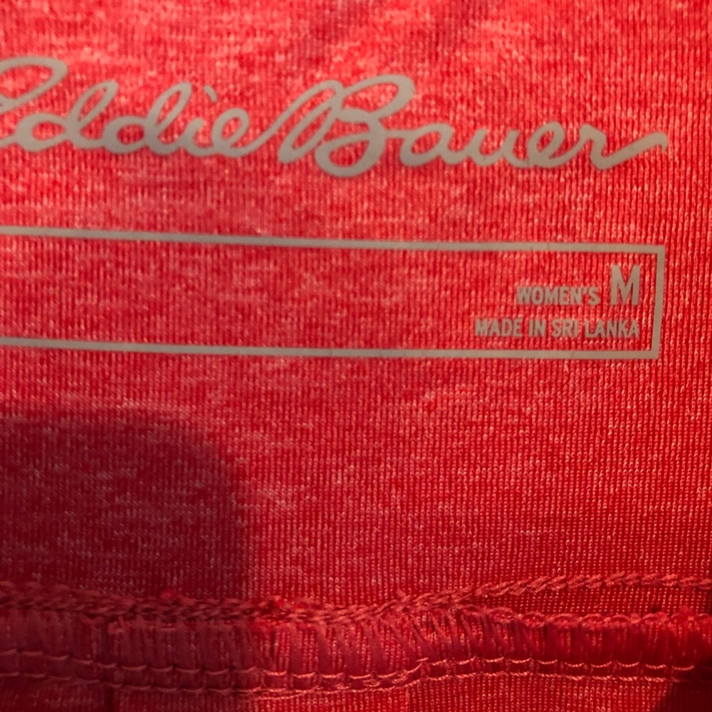 EUC Eddie Bauer Sweet & Soft Red Long-Sleeve with Roll-Up Cuff Option Shirt - Picture 10 of 13